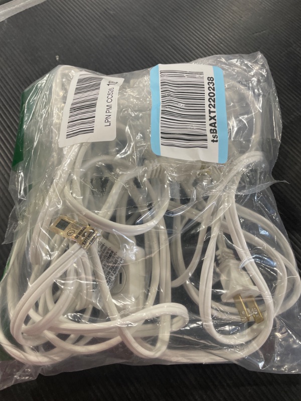 Photo 1 of  2 PACK WHITE EXTENTION CORDS 