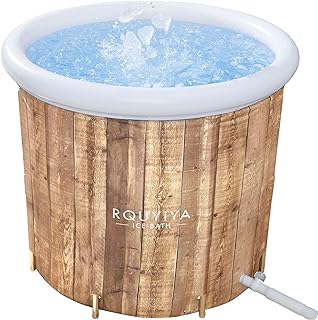 Photo 1 of RQUYIYA Portable Ice Bath Ice Bathtub Pod Cold Plunge Tub Athletes Recovery Cold Water Tub Outdoor with Hand Pump Protective Cover for Adult Fitness Pro Upgrade
