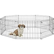 Photo 1 of Pet Products 18' Foldable Black Metal Dog Exercise Pen No Door