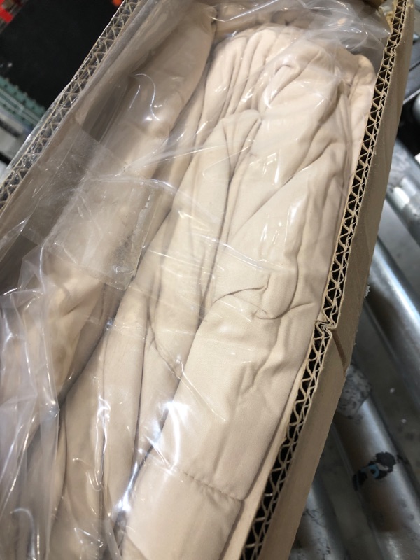Photo 2 of MERITLIFE Down Comforter Queen Size All Season Quilted Comforter for Queen Size Bed 350GSM Microfiber Bedding Duvet Insert with Corner Ties - Machine Washable(Beige,88”X88”)
