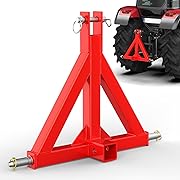 Photo 1 of 3 Point Trailer Hitch Receiver Category 1 Tractors 2" Heavy Duty Quick Hitch Tow Drawbar Adapter Compatible for BX Kubota, John Deere, NorTrac, Cat, Yanmar, Kioti (Red)
