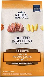 Photo 1 of Natural Balance Limited Ingredient Adult Grain-Free Dry Dog Food, Reserve Duck & Potato Recipe, 12 Pound (Pack of 1) Duck & Potato 12.00 Pound (Pack of 1)