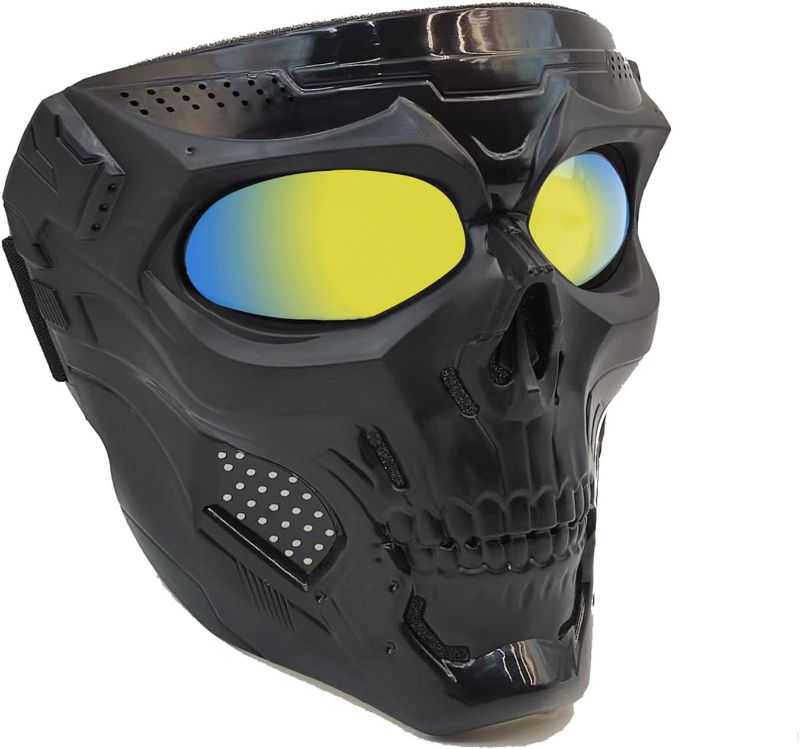 Photo 1 of PPGAREGO Airsoft Mask | Ghost Mask | Motorcycle Face Mask | Skull Skeleton Mask | Airsoft Tactical Gear | for Halloween Paintball Game Party and Other Outdoor Activities
