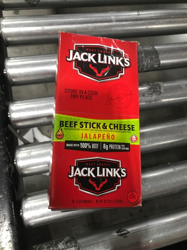 Photo 2 of Jack Links Beef & Cheese, Jalapeno Sizzle - 16 pack, 1.2 oz packages EXP-12/10/2024