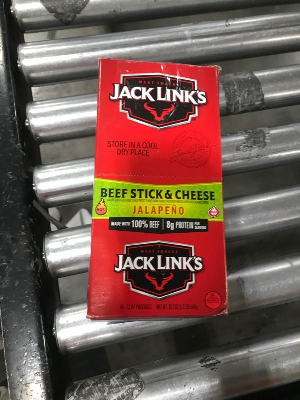 Photo 2 of Jack Links Beef & Cheese, Jalapeno Sizzle - 16 pack, 1.2 oz packages EXP-12/10/2024