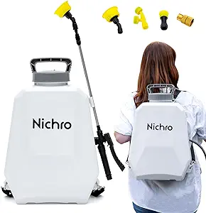 Photo 1 of Nichro Backpack Sprayer, 3 Gallon Electric Sprayer with 4 Nozzles, 0-100 PSI Adjustable Pressure, Extended Long-Life Battery, Wide Mouth Lid for Garden, Lawn, Cleaning