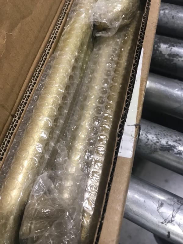 Photo 1 of BOSURU Rolling Gold Clothing Racks on Wheels, Retail Display Industrial Pipe Clothing Racks for Hanging Garment Racks for Boutiques, Home 47"W X 63"H X 13.8"D