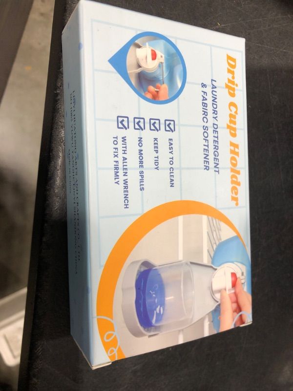 Photo 2 of GBtroo Laundry Detergent Drip Catcher – 2-Pcs Set Detergent Cup Holder for Economic Sized Bottles – No-Leak Laundry Detergent Dispenser Drip Tray – Fabric Softener and Detergent Liquid Soap Saver Grey
