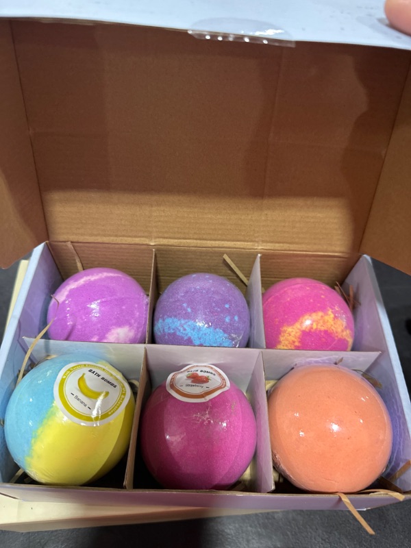 Photo 1 of 7 Oz Bath Bombs for Kids - with Surprise Toys Inside Pull-Back Car 6 Pack Natural Colorful Bath Bombs for Boys Girls with Animal Car Birthday Chirstmas Gift for Child