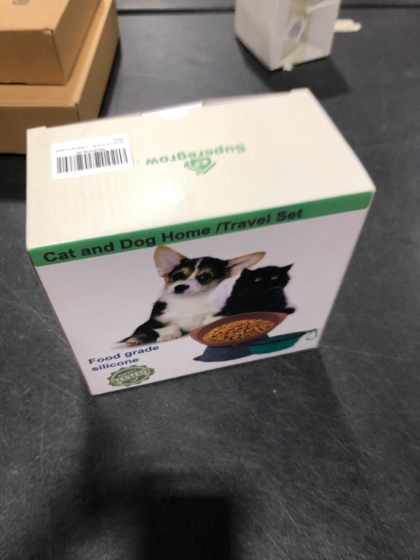 Photo 1 of CAT AND DOG TRAVEL BOWL PINK & BLUE