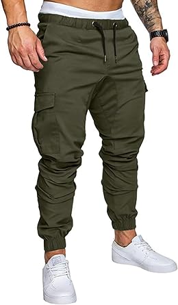 Photo 1 of Dokotoo Men Men's Outdoor Cargo Pants Relaxed Fit Lightweight Cotton Casual Work Pants with Pockets SIZE 38