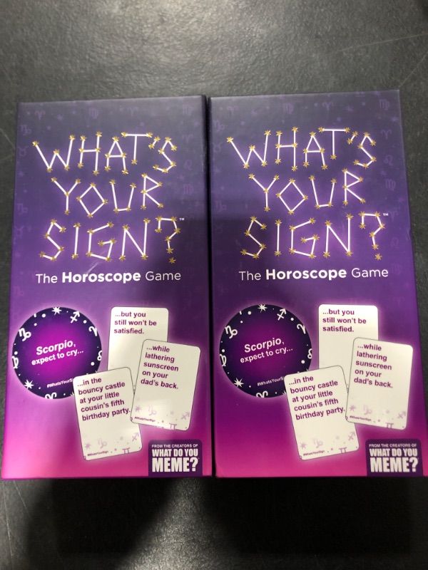 Photo 1 of 2 PACK WHAT DO YOU MEME? What's Your Sign? The Horoscope Game for Astrology Lovers
