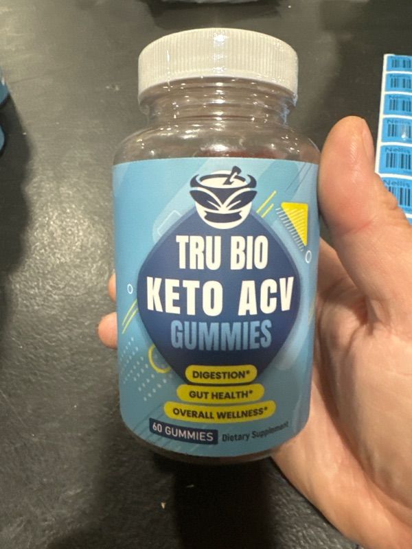 Photo 2 of 1 Pack - Tru Bio Keto ACV Gummies, Weight Loss, Appetite Suppressant-60 Gummies

