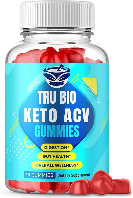 Photo 2 of 1 Pack - Tru Bio Keto ACV Gummies, Weight Loss, Appetite Suppressant-60 Gummies
