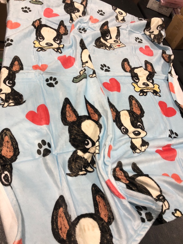 Photo 1 of BABY BLUE WITH PUPPY THROW BLANKETS 36 " X  50