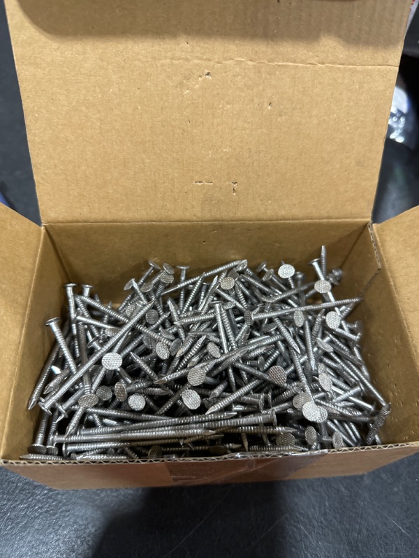 Photo 2 of 2 Pound Box Siding Nails Roofing Tile and Slating Nails Rust Resistant 304 Stainless Steel Nails Hardware Nails for Redwood, Cedar Wood Siding Nail, Decking, Roof Slating(2-1/2 Inch)