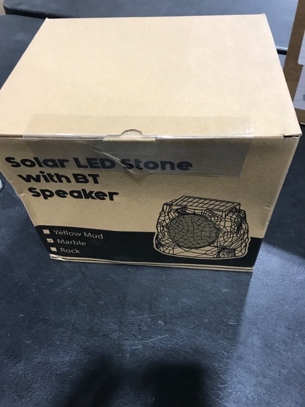Photo 2 of Rock Speakers Outdoor Waterproof Solar-Powered Wireless Bluetooth Portable Speaker Outdoor Bluetooth Speaker with 7 Light Colors for Patio, Party, Pool, Deck, Yard, Garden and Home
