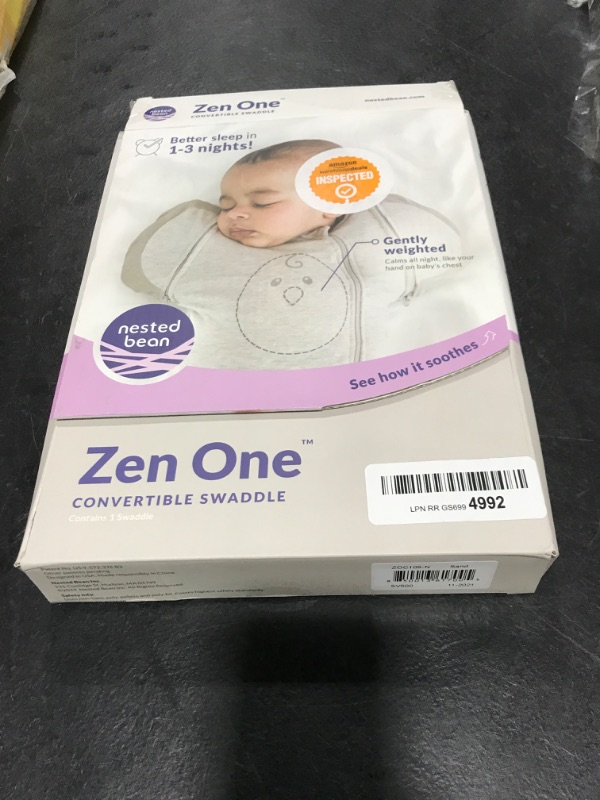 Photo 1 of Nested Bean Zen One™ - Gently Weighted Swaddle for Babies 0-3M (7-13 Lbs) | Adapts for arms in/Out | Prevents startles | Aid Self-Soothing | 2-Way Zipper | Machine Washable | TOG 1.0 Sand Newborn