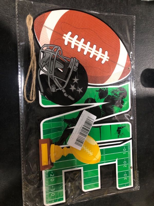 Photo 1 of BABY FIRST BIRTHDAY FOOTBALL THEMED HANGING DECOR 