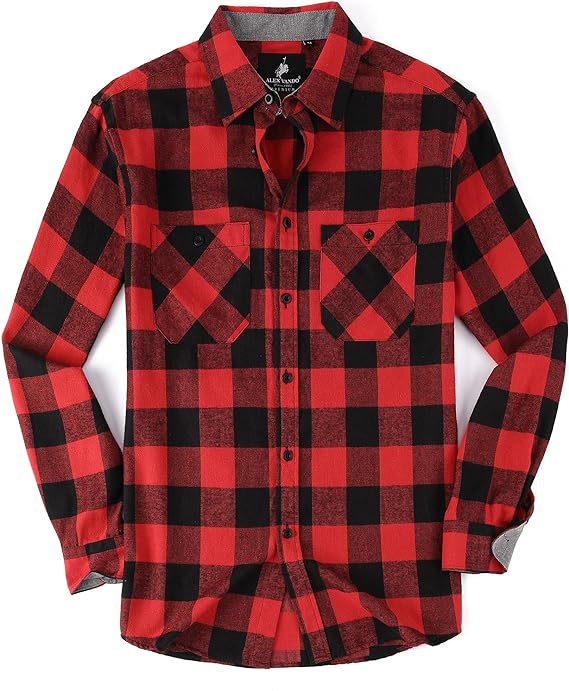 Photo 1 of Alex Vando BOYS  Button Down Shirts Regular Fit Long Sleeve Casual Plaid FlanneL