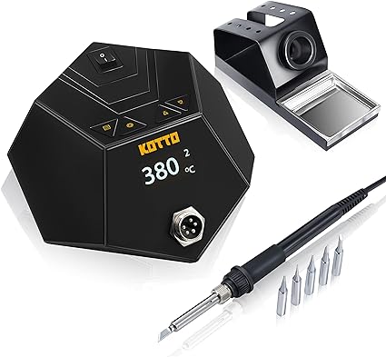 Photo 1 of KOTTO Unique Design KT-68P 60 WATT OLED Digital Soldering Station Kit Includes Everything: Five Iron Plated Copper Tips, OLED Temperature Display, Iron Holder, PID Auto Correction, ESD, C/F Switch