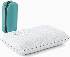 Photo 1 of  Memory Foam Pillow for Travel and Camping - Compressible Medium Firm, Contoured Support, Breathable Cover, Machine Washable, Ideal Backpacking, Airplane and Car