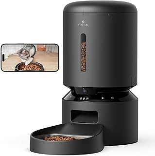 Photo 1 of Automatic Cat Feeder with Camera, 1080P HD Video with Night Vision, 5G WiFi Pet Feeder with 2-Way Audio, Low Food & Blockage Sensor, Motion & Sound Alerts for Cat & Dog Single Tray
