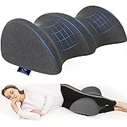 Photo 1 of  Pillow Ankle and Knee Support Leg Elevation Neck Pain Relief Premium Quality, Memory Foam Bolster Pillow for Legs, Leg Pillow for Sleeping Hip Pain,Memory Foam Knee Pillow for Side,Back Sleepers