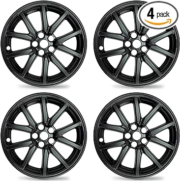 Photo 1 of Mayde 18-Inch Hub Caps fits 2017-2022 Tesla Model 3, Replacement Wheel Covers (Set of 4,) (Matte Black)