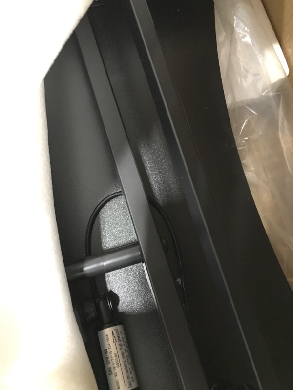 Photo 1 of FEZIBO Standing Desk with Height Adjustable 42 Inches Standing Desk Converter Stand up Riser Tabletop Workstation Fits Dual Monitor Black 42 Inch Black