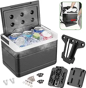 Photo 1 of Golf Cart Ice Cooler Universal Insulated Portable Cooler Lightweight Ice Chest Box with Mounting Bracket Kit for Yamaha,EZGO,Club Car