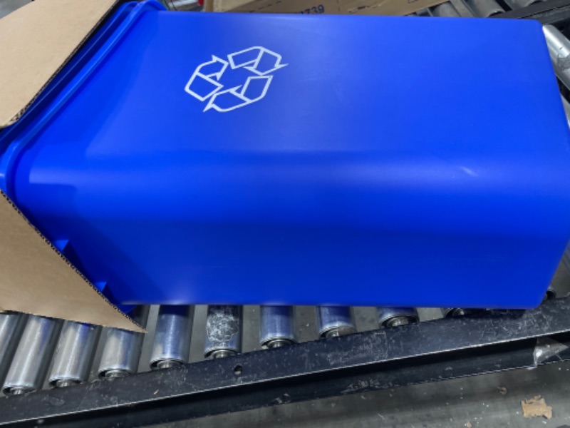 Photo 2 of 2 BLUE PLASTIC RECYCLE BINS 