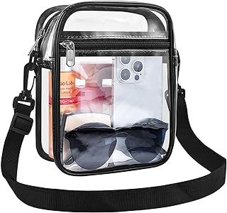 Photo 1 of  Clear Purse Stadium Clear Messenger Bag Stadium Approved for Men and Women Clear CrossBody Bag
