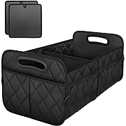 Photo 1 of  Organizer for Car, Collapsible Car Organziers and Storage with 6 Pockets, 50L Multi-Compartment Car Trunk Organzier, Car Accessories for Women/Men - Black