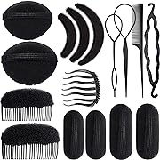 Photo 1 of 16 Pieces Hair Bump Hair Sponge Bumps Hair Padding Hair Bumps for Volume Insert Tool Simple Hair Braid Tools Hair Bases up Combs Hair Styling Tools Hair Accessories for Girls Women Hair Styling
