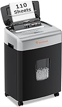 Photo 1 of Bonsaii 110-Sheet Autofeed Paper Shredder, 30 Minutes Office Heavy Duty Shredder, Micro Cut P-4 Security Level Home Office Shredders with 6 Gallon Large Bin
