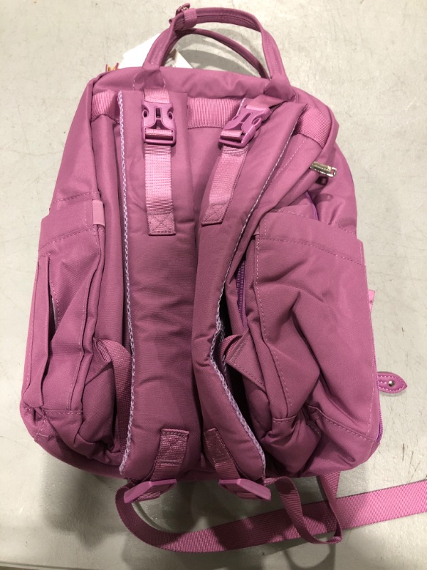 Photo 1 of BabbleRoo Diaper Bag Backpack - Baby Essentials Travel Tote, Purple, Unisex
