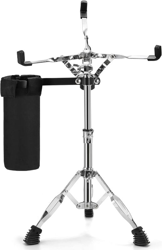 Photo 1 of YOUEON Snare Drum Stand with Drum Sticks Holder, Double Braced Tripod Snare Stand Fit for 10 to 14 Inch Snare Drum, Drum Pad, Adjustable Height 14.5 to 23 Inches for Drum Beginners, Lightweight
