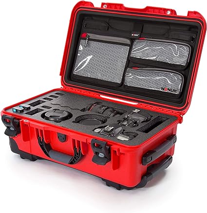 Photo 1 of Nanuk 935 Waterproof Carry-on Hard Case with Lid Organizer and Foam Insert for Canon, Nikon - 2 DSLR Body and Lens/Lenses - Red (935-DSLR9)
