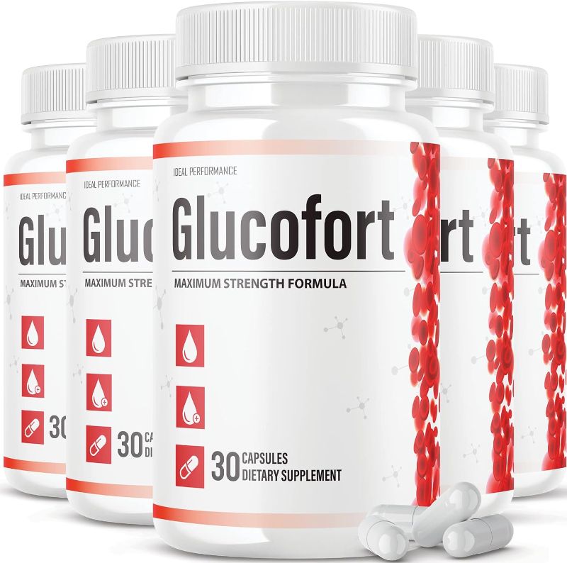 Photo 1 of 2 Pack Glucofort Blood Sugar Support Capsules, Glucofort Pills Maximum Strength Advanced Blood Control Support Healthy Glucose Non GMO capsules (2 Bottle) EXP 02/25
