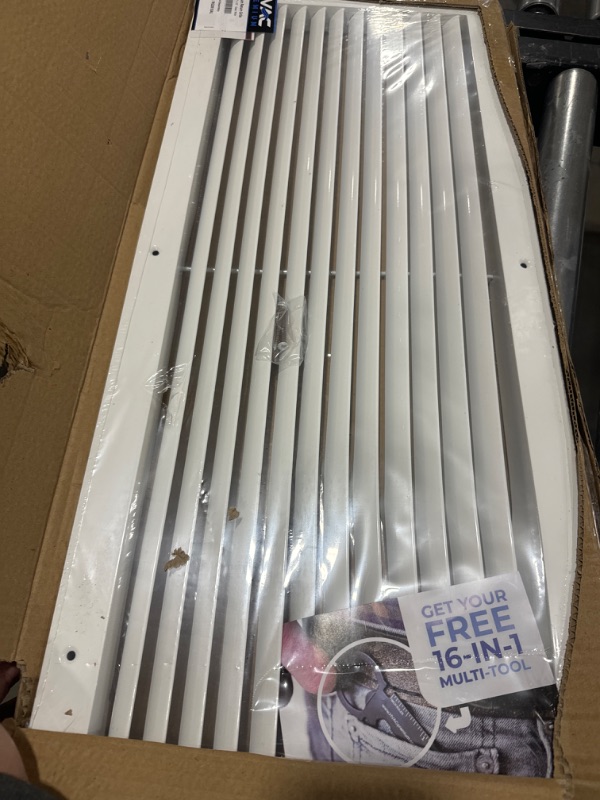 Photo 1 of 26" X 10" Aluminum Return Grille - Easy Air Flow - Linear Bar Grilles [Outer Dimensions: 28.5"w X 12.5"h] 26 X 10