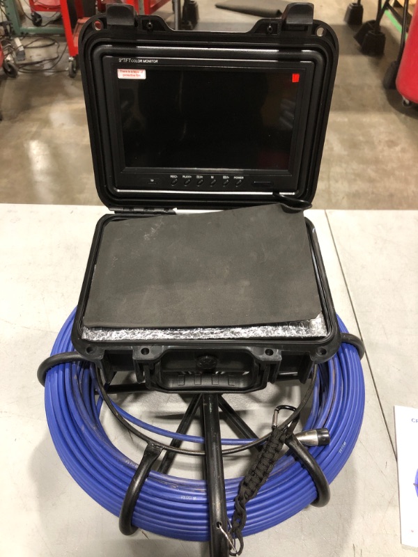 Photo 2 of Sewer Camera 200FT with 512HZ Sonde Transmitter, Anysun 9" HD Screen Pipe Drain Inspection with 12pcs Light, DVR Recorder with 32GB Card, IP68 Waterproof Plumbing Cam, 7mm Cable with Depth Marker