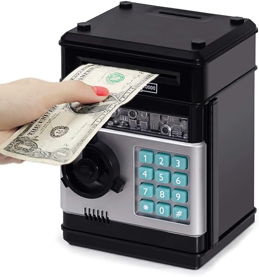 Photo 1 of Refasy Piggy Bank Cash Coin Can ATM Bank Electronic Coin Money Bank for Kids-Hot Gift Red