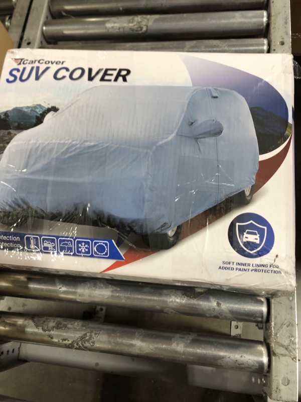 Photo 3 of iCarCover 18-Layer Premium SUV Car Cover Waterproof All Weather | Rain Snow UV Sun Hail Protector for Automobiles | Automotive Accessories | Full Exterior Outdoor Cover Fit for SUV (184-188 inch) SUV Fit Length (184" To 188")