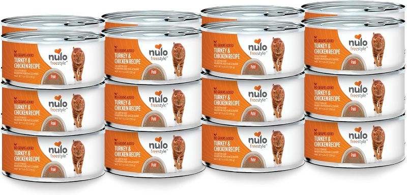 Photo 1 of Nulo Freestyle Cat & Kitten Wet Pate Canned Cat Food, Premium All Natural Grain-Free, with 5 High Animal-Based Proteins &Vitamins to Support a Healthy Immune System and Lifestyle 5.5 Oz (Pack of 24) EXP 11/26/2029

