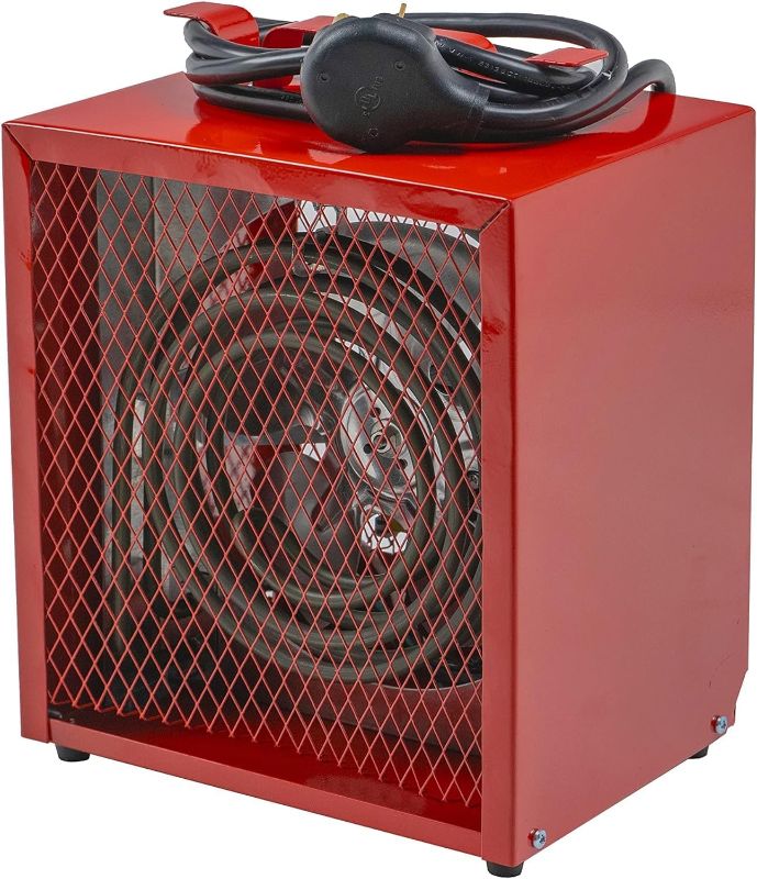 Photo 1 of Comfort Zone Electric Fan-Forced Industrial Garage, Workshop Utility Space Heater, Thermostat Control, Heavy Gauge Steel, Carry Handle, Rubber Feet, NEMA 6-30P, & Overheat Protection, 4,800W, CZ290
