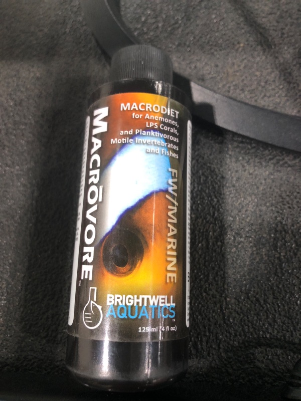 Photo 1 of Brightwell Aquatics Macrovore - Food for Anemones, LPS Corals & Planktivorous Motile invertebrates & Fishes, 125 ml
