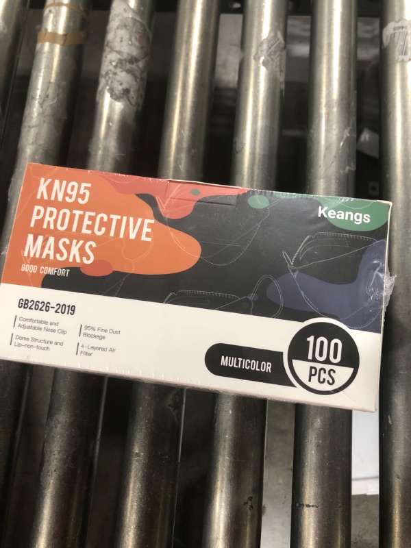 Photo 1 of Keangs KN95 Face Masks 100 Pack, Breathable Protective Disposable Mask For for Adults And Teens, MULTICOLOR 1 Count (Pack of 100) Black-adults