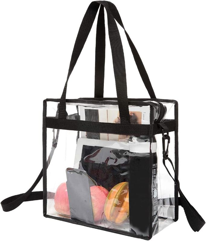 Photo 1 of Clear bags Stadium Approved Clear Tote Bag with Zipper Closure Crossbody Messenger Shoulder Bag with Adjustable Strap
