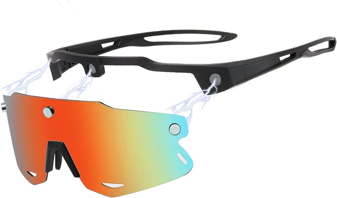Photo 1 of MALIDAK Magnetic Sunglasses, Sports Sunglasses With Magnetic Attraction for Cycling, Running, Baseball, Fishing